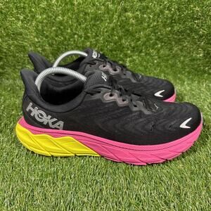 Hoka One One Arahi 6 Womens 11 B Shoes Black Pink Running Gym Athletic